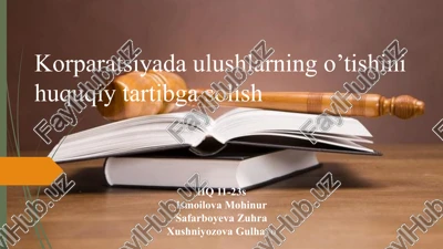 ulushning huquqiy tartibi — PPTX
