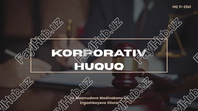 korporativ huquq — PPTX