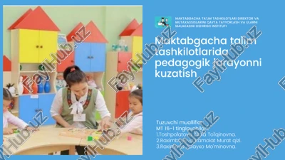 maktabgacha taʼlim tashkilotlari direktor va mutaxassislarini qayta tayyorlash va ularni malakasini oshirish instituti — PPTX