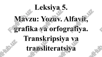 yozuv.alfavit,grafika va orfografiya — PPTX