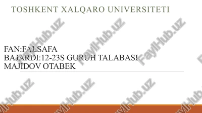sharq falsafasi — PPTX