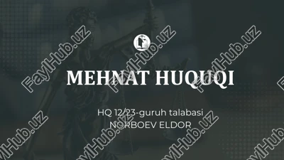 mehnat huquqi — PPTX