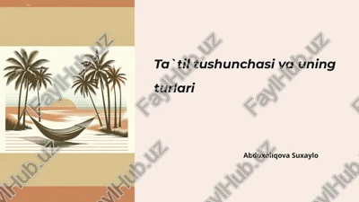 ta`tillar va shununchalar — PPTX