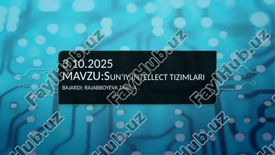 sun’iy intellect tizimlari — PPTX
