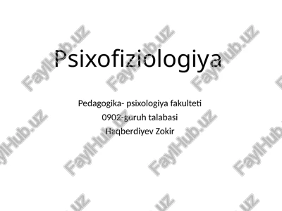 psixofiziologiya — PPTX