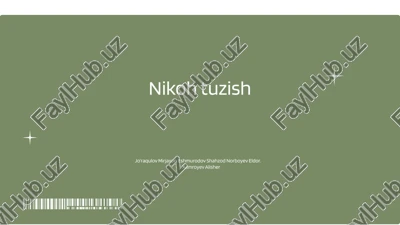 nikoh tuzish — PPTX