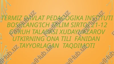 ona tilida tinish belgilari — PPTX