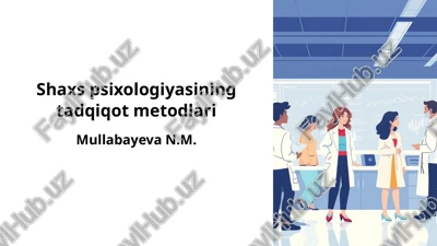 psixologiyada tadqiqot metodlari — PPTX