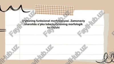 oʻpka tuberkulyozi asoratlari — PPTX