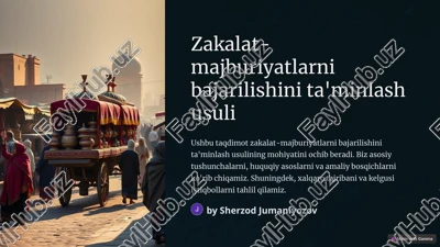 zakalat-majburiyatlarni bajarilishini ta'minlash usuli — PPTX