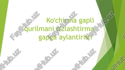 koʻchirmagapli qurilmanioʻzlashtirmagapga aylantirish — PPTX