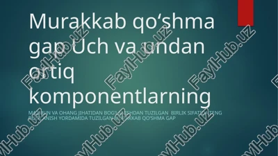 murakkabqoʻshmagap — PPTX