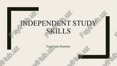 independent study skills — PPTX
