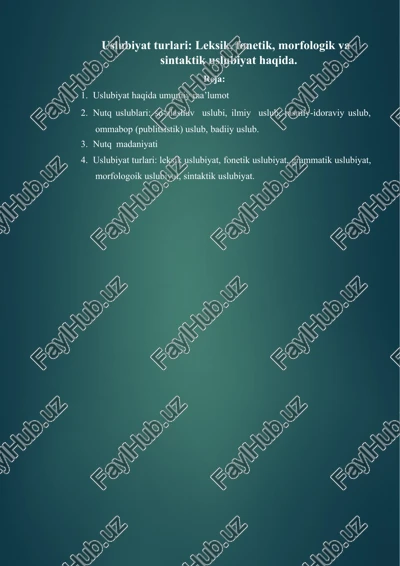 uslubiyatturlari — PPTX