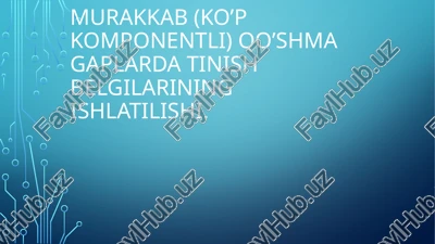 tinish belgilari ishlatilishi — PPTX