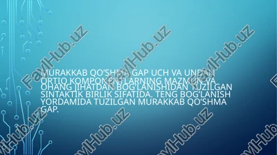 murakkab qo‘shma gaplar — PPTX