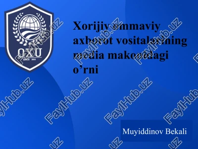 bosma ommaviy axborot vositalari — PPTX