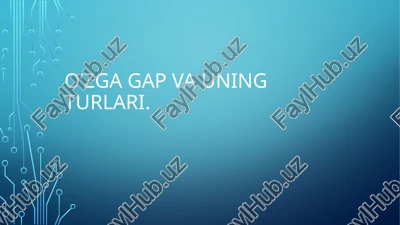 tinish belgilari — PPTX