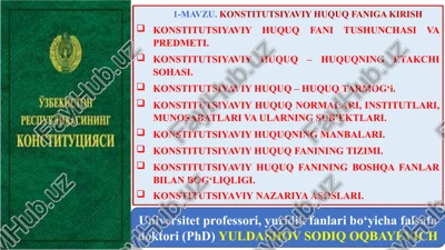 konstitutsiyaviy huquq — PPTX