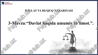 davlat va huquq nazariyasi — PPTX