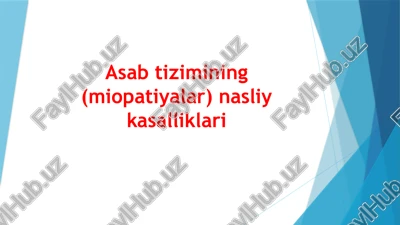 asabtizimining (miopatiyalar) nasliy kasalliklari — PPTX