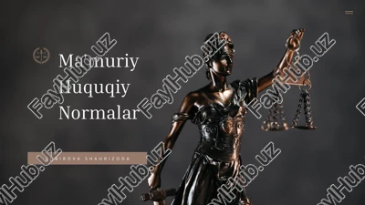 ma'muriy huquqiy normalar — PPTX