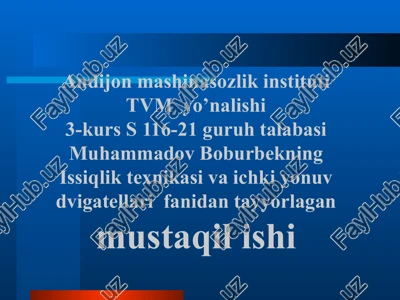 gazlarning issiqlik sig‘imi — PPTX