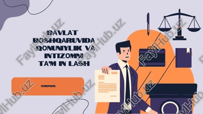 qonuniylik va davlat boshqaruvi — PPTX