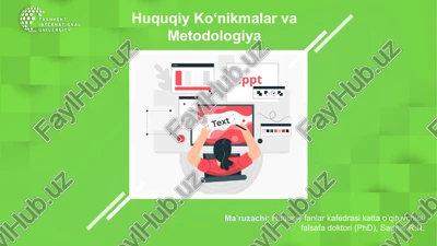 huquqiy ko‘nikmalar va metodologiya — PPTX