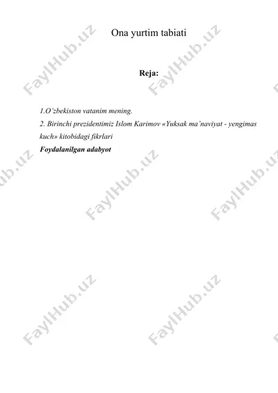 ona yurtim tabiati — DOCX