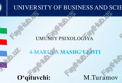 umumiy psixologiya — PDF