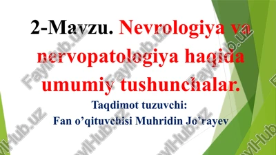 nevrologiya va nervopatologiya — PPTX