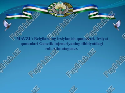 belgilarning irsiylanish qonunlari — PPTX