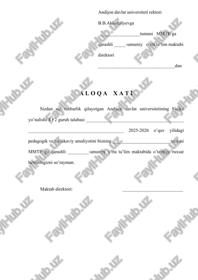 pedagogik va malakaviy amaliyot — DOCX