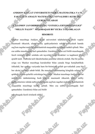 ustozga ehtorom oyligi — DOCX