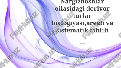 dori-darmonlik qimmatbaho norgulning sistemali tahlili va filogeniyasi — PPTX