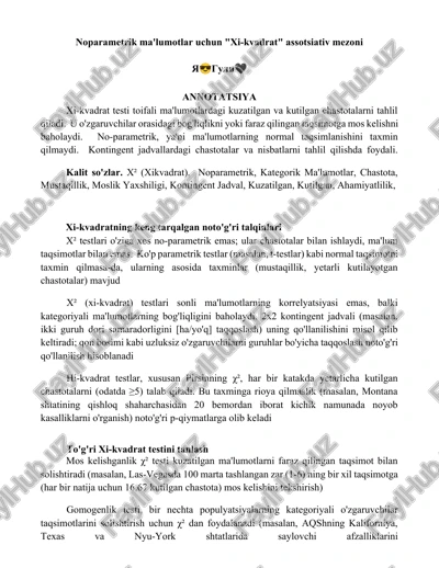 xi-kvadrat testi — DOCX