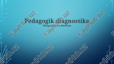 pedagogik diagnostika — PPTX