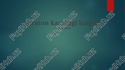 saraton kasalligi haqida — PPTX