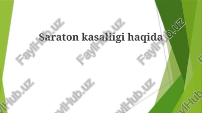 saraton profilaktikasi — PPTX