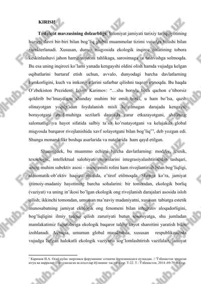 tadqiqot mavzusining dolzarbligi — DOCX