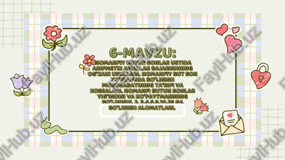 nomanfiy butun sonlar ustida — PDF