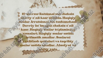 ratsional sonlar — PDF