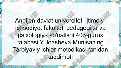 tarbiyaviy ishlar metodikasi — PPTX