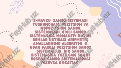 sanoq tizimi — PDF