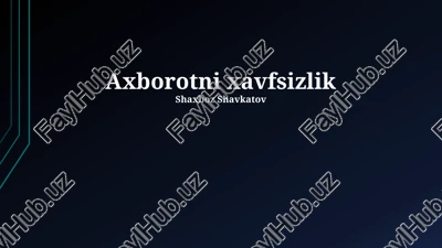 axborotni xavfsizlik — PPTX
