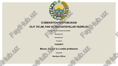 davolash ishi — PPTX