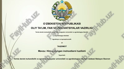 himoyalangan inshootlarni tuzilishi — PPTX