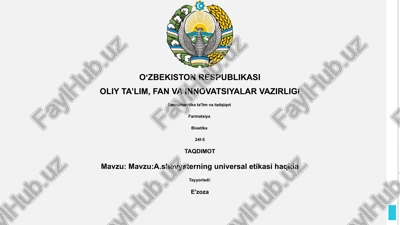 a.shevysterning universal etikasi haqida — PPTX
