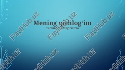 mening qishlogʻim — PPTX